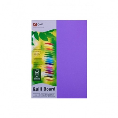 Quill A4 Multiboard A4 210gsm Violet Pack of 50_2